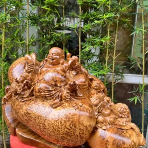 di-lac-ngoi-G6224-4 Tượng Di Lặc Ngồi Bai Tiền Ngũ Phúc Liền Khối G6224