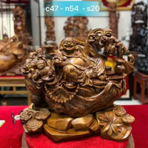 di-lac-ngoi-bao-tien-go-nu-ngoc-G5483-1 Tượng Di Lặc Ngồi Bao Tiền Gỗ Nu Ngọc Am Hàng Đẹp Liền Khối G5483