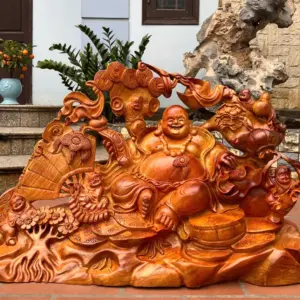 di-lac-ngu-G5482-2 Tượng Di Lặc Ngũ Phúc Hương Ta To Đẹp Liền Khối G5482