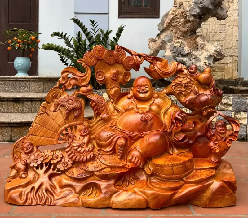 di-lac-ngu-G5482-2 Tượng Di Lặc Ngũ Phúc Hương Ta To Đẹp Liền Khối G5482