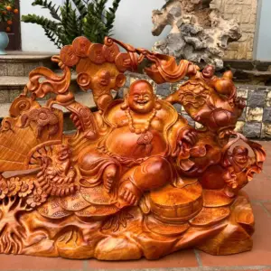 di-lac-ngu-G5482-3 Tượng Di Lặc Ngũ Phúc Hương Ta To Đẹp Liền Khối G5482