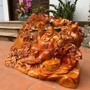 di-lac-ngu-G5482-4 Tượng Di Lặc Ngũ Phúc Hương Ta To Đẹp Liền Khối G5482