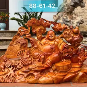 di-lac-ngu-G5482-5 Tượng Di Lặc Ngũ Phúc Hương Ta To Đẹp Liền Khối G5482