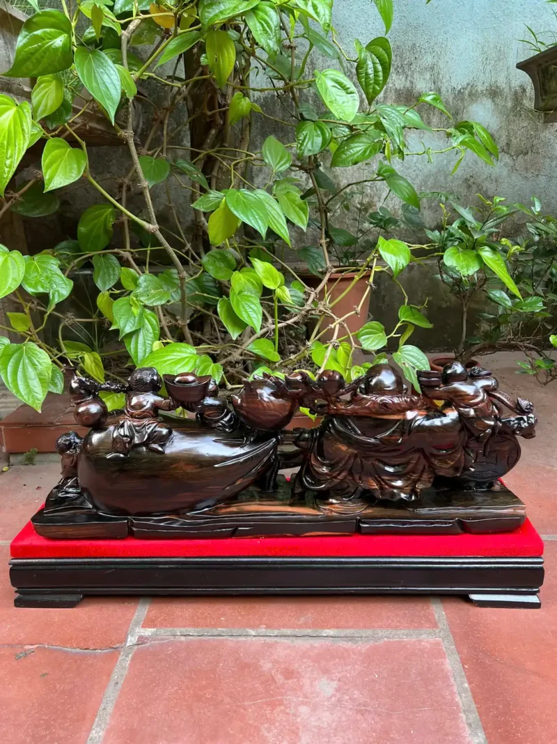 di-lac-ngu-G6284-3 Tượng Di Lặc Ngũ Phúc Kéo Bao Tiền Hàng Kỹ Liền Khối G6284