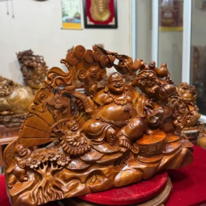 di-lac-ngu-phuc-hang-to-ep-go-huong-ta-G5870-2 Tượng Di Lặc Ngũ Phúc Hàng To Đẹp Gỗ Hương Ta Liền Khối G5870