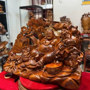 di-lac-ngu-phuc-hang-to-ep-go-huong-ta-G5870-3 Tượng Di Lặc Ngũ Phúc Hàng To Đẹp Gỗ Hương Ta Liền Khối G5870