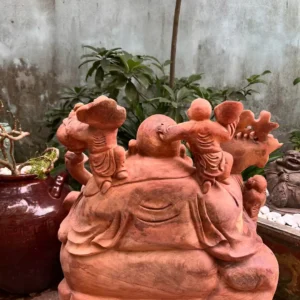 di-lac-ngu-phuc-ngoi-tien-vang_90351559 Tượng Di Lặc Ngũ Phúc Ngồi Tiền Vàng Để Bàn Gỗ Hương Ta Gia Lai To Nặng Liền Khối Có Sơn G6285