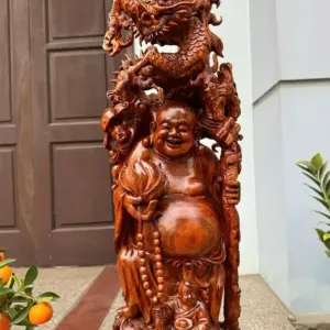 di-lac-rong-ung-nghe-hang-ky-ep-go-sua-bac-G5309-5 Tượng Di Lặc Rồng Đứng Nghê Hàng Kỹ Đẹp Gỗ Sưa Bắc Đỏ Vip Liền Khối G5309