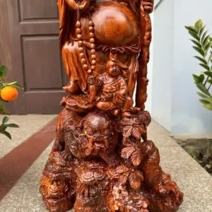 di-lac-rong-ung-nghe-hang-ky-ep-go-sua-bac-G5309-6 Tượng Di Lặc Rồng Đứng Nghê Hàng Kỹ Đẹp Gỗ Sưa Bắc Đỏ Vip Liền Khối G5309
