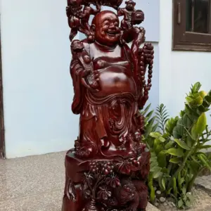di-lac-tam-phuc-thuan-nghe-han_17626f25 Tượng Di Lặc Tam Phúc Thuần Nghê Hàng Kỹ Đẹp Trạm Tay Sắc Nét Gỗ Tử Đàn Liền Khối G5312