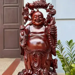 di-lac-tam-phuc-thuan-nghe-han_6e43fdd4 Tượng Di Lặc Tam Phúc Thuần Nghê Hàng Kỹ Đẹp Trạm Tay Sắc Nét Gỗ Tử Đàn Liền Khối G5312