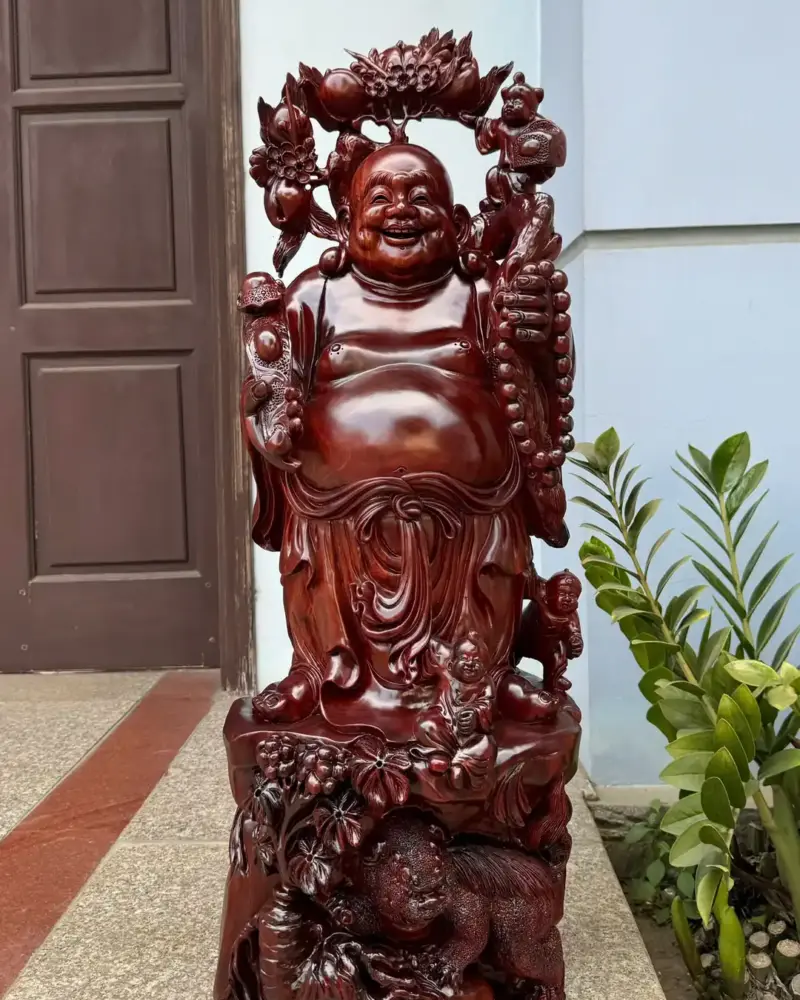 di-lac-tam-phuc-thuan-nghe-han_7b6cbd93 Tượng Di Lặc Tam Phúc Thuần Nghê Hàng Kỹ Đẹp Trạm Tay Sắc Nét Gỗ Tử Đàn Liền Khối G5312