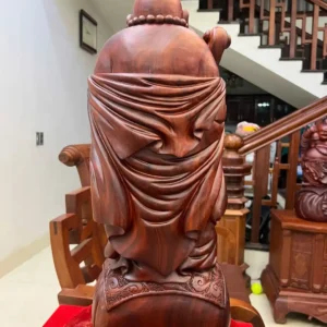 di-lac-tu-G6396-6 Tượng Di Lặc Tử Đàn Liền Khối Đục Kỹ Đẹp G6396