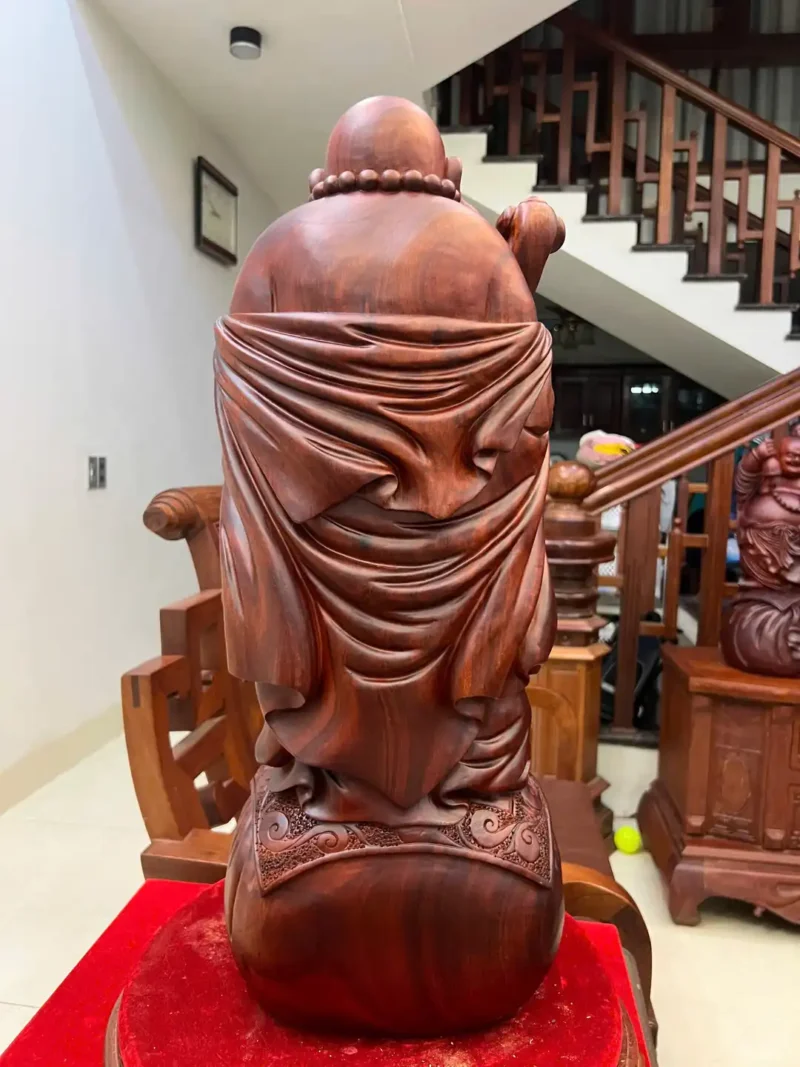 di-lac-tu-G6396-6 Tượng Di Lặc Tử Đàn Liền Khối Đục Kỹ Đẹp G6396