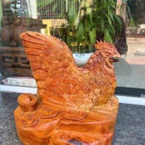 ga-mai-huong-G6378-4 Tượng Gà Mái Hương Ta Liền Khối Vân Siêu Đẹp G6378