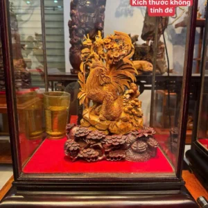 gia-inh-ga-4mua-go-hoang-an-G6428-1 Tượng Gia Đình Gà 4 Mùa Gỗ Hoàng Đàn Tuyết Hàng Kỹ Nét Đậm Dầu Đã Lên Tuyết G6428