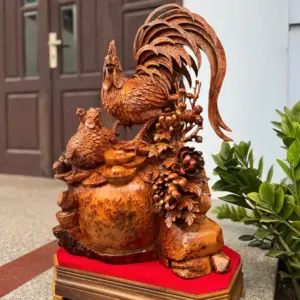 gia-inh-ga-G5324-3 Tượng Gia Đình Gà Nu Ngọc Am Hàng Đẹp Liền Khối G5324