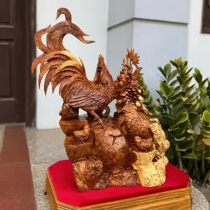 gia-inh-ga-G5469-2 Tượng Gia Đình Gà Nu Ngọc Am Liền Khối G5469