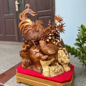 gia-inh-ga-G5469-4 Tượng Gia Đình Gà Nu Ngọc Am Liền Khối G5469