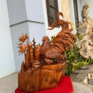 gia-inh-ga-G5469-5 Tượng Gia Đình Gà Nu Ngọc Am Liền Khối G5469
