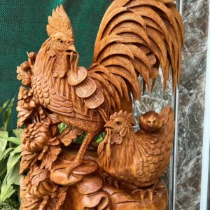 gia-inh-ga-G6227-3 Tượng Gia Đình Gà Giõ Ngọc Am Thơm Nức Hàng Kỹ Nét Liền Khối G6227