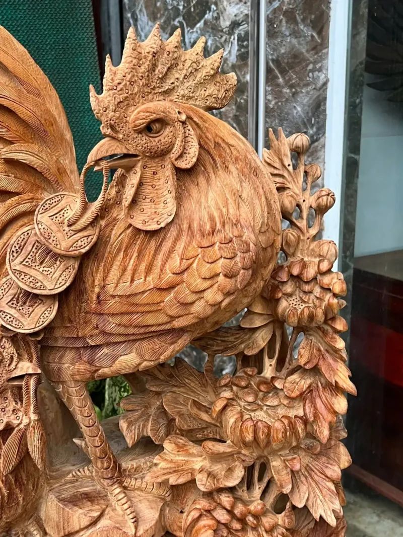 gia-inh-ga-G6267-3 Tượng Gia Đình Gà Giõ Ngọc Am Thơm Nức Hàng Kỹ Nét Liền Khối G6267