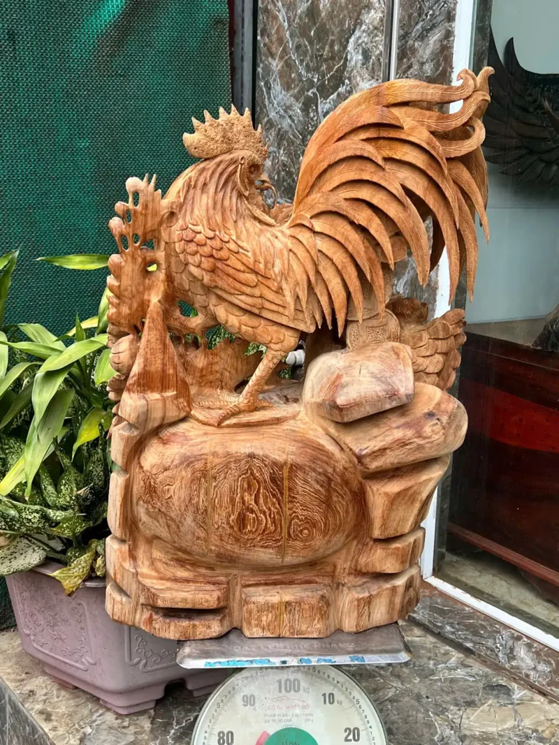 gia-inh-ga-G6267-5 Tượng Gia Đình Gà Giõ Ngọc Am Thơm Nức Hàng Kỹ Nét Liền Khối G6267