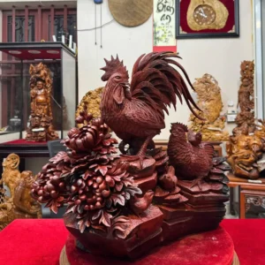 gia-inh-ga-toan-gia-phuc-hang-_cb136fa5 Tượng Gia Đình Gà Toàn Gia Phúc Hàng Kỹ Đẹp NNQG Chế Tác Gỗ Trắc Đỏ Đen Liền Khối G6400