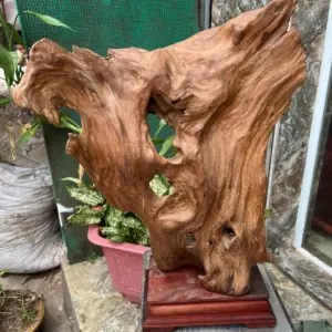 go-lua-ngoc-G5679-3 Tượng Gỗ Lũa Ngọc Am Hà Giang Hàng Kỹ Nét Liền Khối G5679