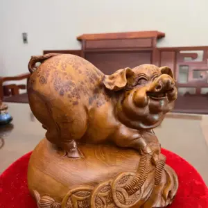 heo-nam-bao-G5148-1_Heo Nằm Bao Tiền Nu Ngọc Am Liền Khối Giá 2.900 Triệu Kích Thước Cao 23cm, Ngang 24cm, Sâu 21cm Tượng Heo Nằm Bao Tiền Nu Ngọc Am Liền Khối G5148