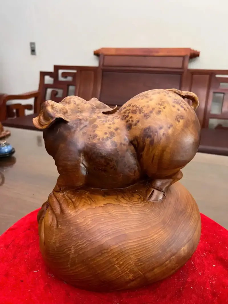 heo-nam-bao-G5148-5_Heo Nằm Bao Tiền Nu Ngọc Am Liền Khối Giá 2.900 Triệu Kích Thước Cao 23cm, Ngang 24cm, Sâu 21cm Tượng Heo Nằm Bao Tiền Nu Ngọc Am Liền Khối G5148
