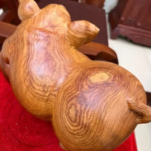 heo-nam-bao-G5825-6 Tượng Heo Nằm Bao Tiền Gỗ Hương Ta Liền Khối G5825