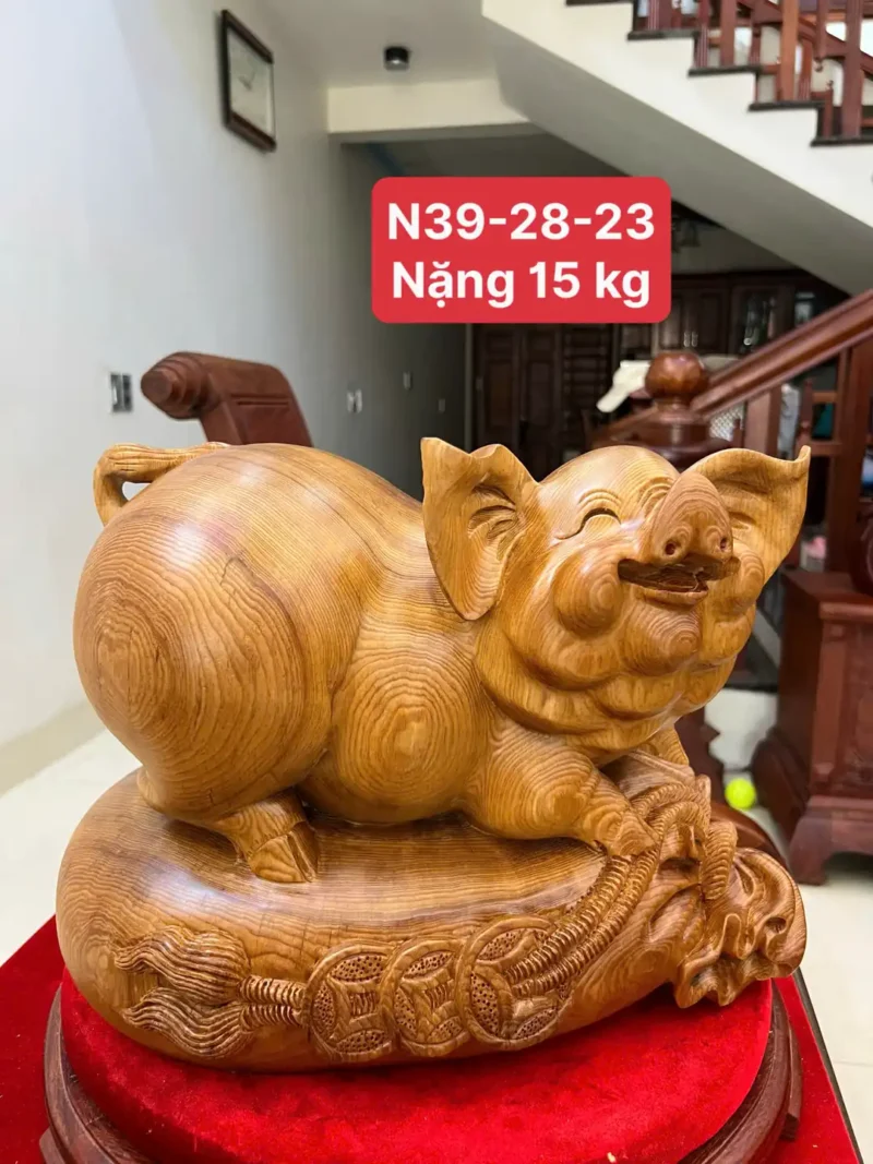 heo-nam-bao-G6269-1 Tượng Heo Nằm Bao Tiền Ngọc Am Chất Nặng Thơm Liền Khối G6269