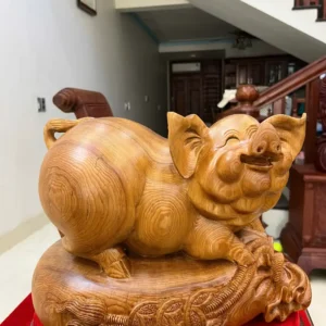 heo-nam-bao-G6269-2 Tượng Heo Nằm Bao Tiền Ngọc Am Chất Nặng Thơm Liền Khối G6269