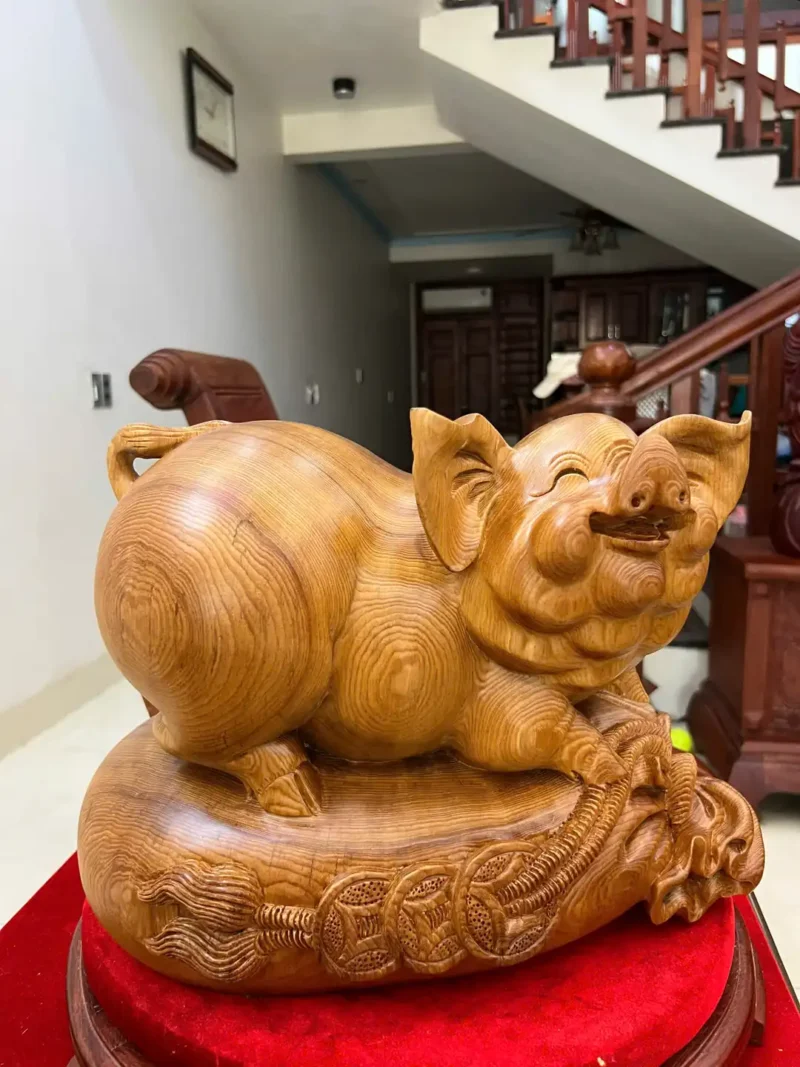 heo-nam-bao-G6269-2 Tượng Heo Nằm Bao Tiền Ngọc Am Chất Nặng Thơm Liền Khối G6269