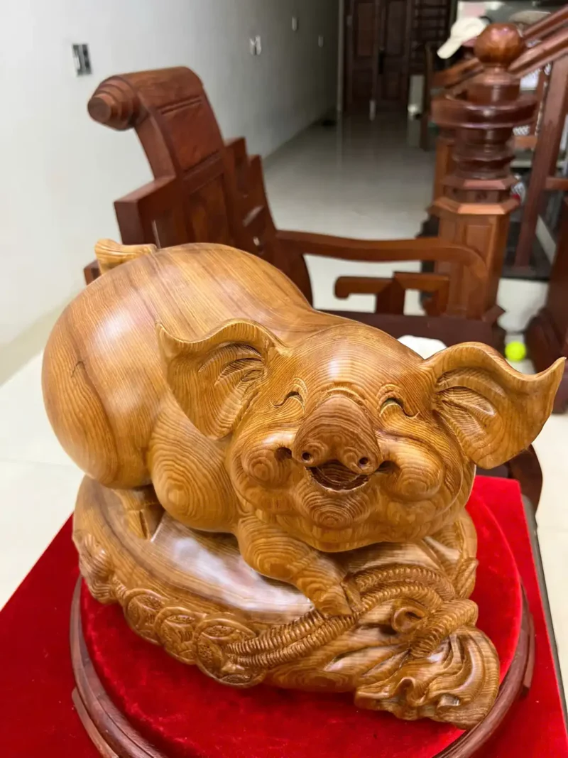 heo-nam-bao-G6269-4 Tượng Heo Nằm Bao Tiền Ngọc Am Chất Nặng Thơm Liền Khối G6269