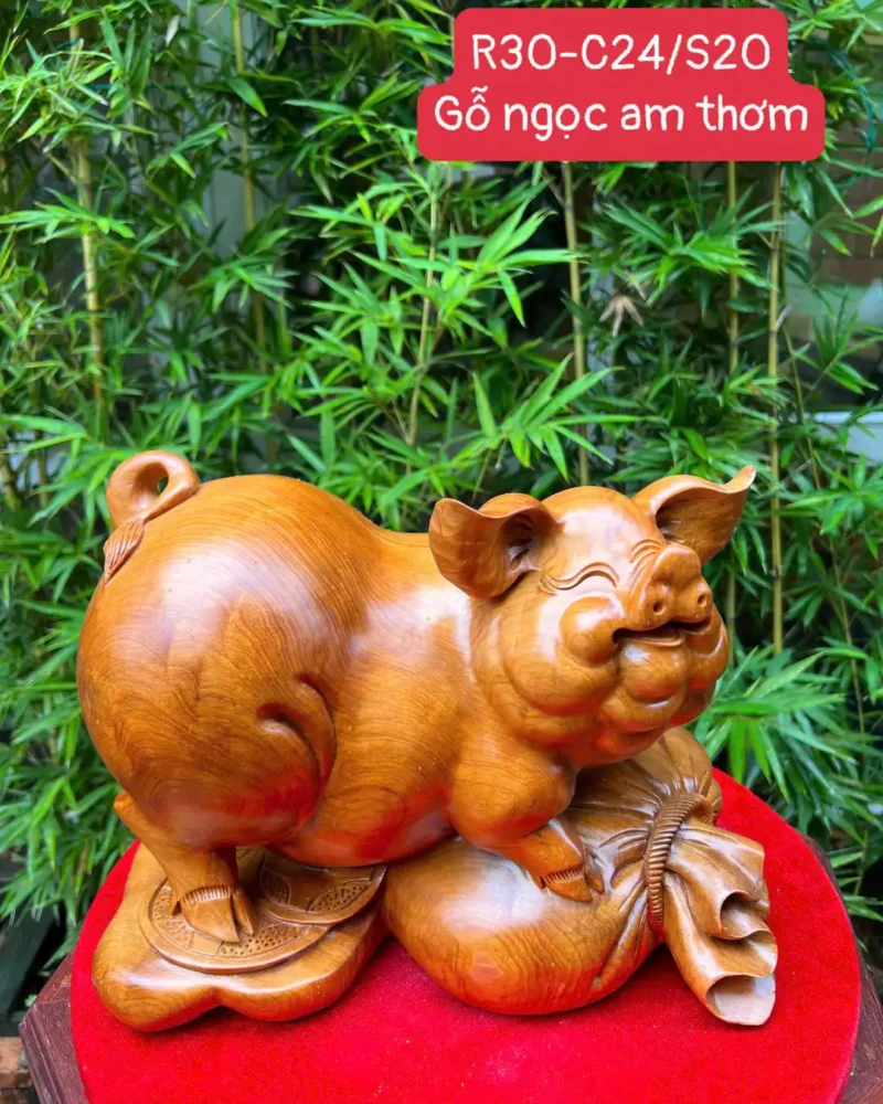 heo-ngoc-am-G6309-1 Tượng Heo Ngọc Am Thơm Liền Khối G6309