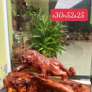 ho-go-cam-G5631-1 Tượng Hổ Gỗ Cẩm Liền Khối G5631