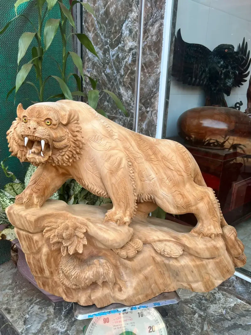 ho-go-ngoc-G5852-2 Tượng Hổ Gỗ Ngọc Am Thơm Nức Hàng Kỹ Nét Liền Khối G5852