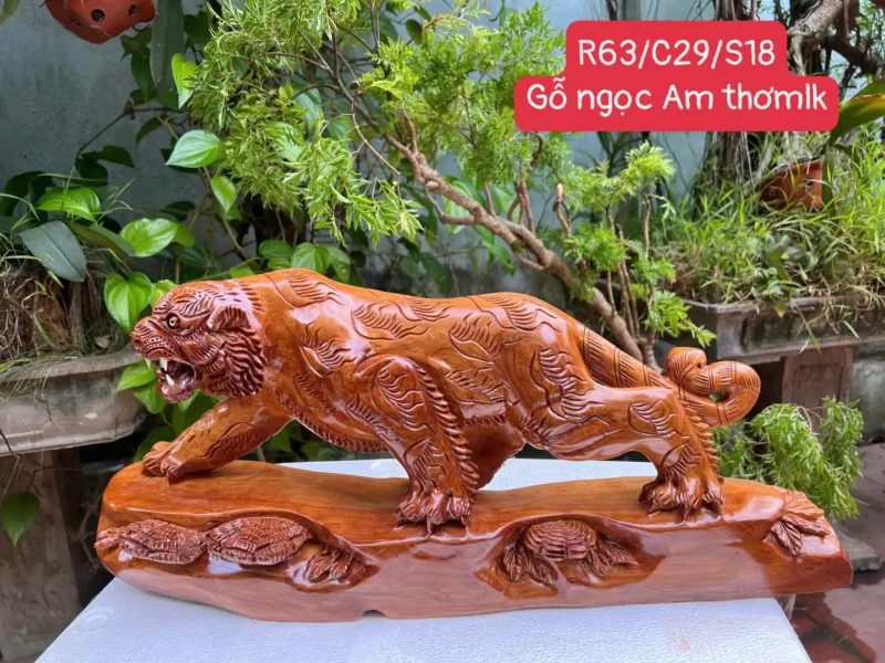 ho-go-ngoc-am-G5951-1 Tượng Hổ Gỗ Ngọc Am Thơm Liền Khối G5951