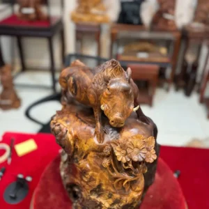 lon-rung-chun-G5953-3 Tượng Lợn Rừng Chun Lũa Hương Ta Liền Khối G5953