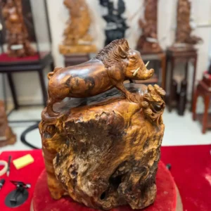 lon-rung-chun-G5953-6 Tượng Lợn Rừng Chun Lũa Hương Ta Liền Khối G5953