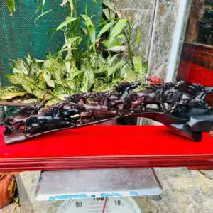 ma-ao-thanh-G5804-4 Tượng Mã Đáo Thành Công Gỗ Trắc Ta Đỏ Đen Hàng Kỹ Nét Liền Khối G5804
