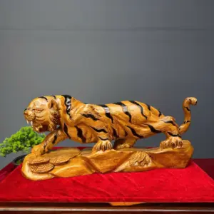 manh-ho-go-ngoc-am-G5425-1 Tượng Mãnh Hổ Gỗ Ngọc Am Liền Khối G5425