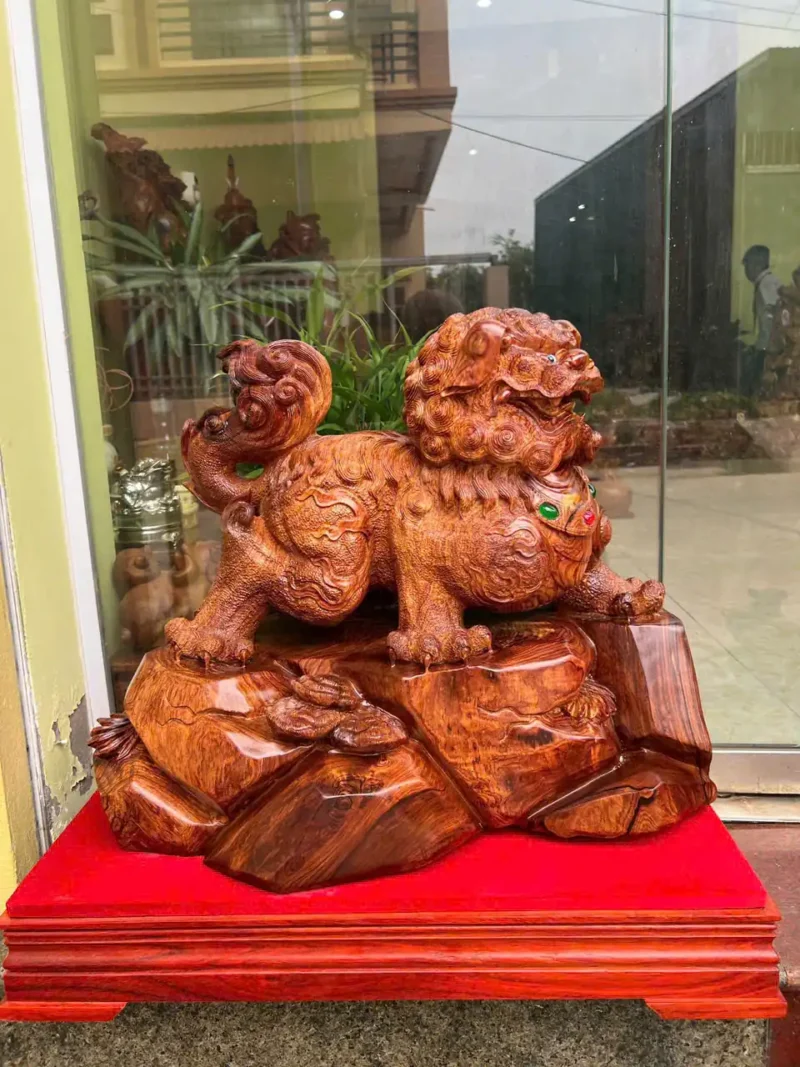 nghe-tai-loc-G6093-4 Tượng Nghê Tài Lộc Cẩm Hàng Đục Kỹ Sắc Nét Tặng Kèm Kỷ G6093