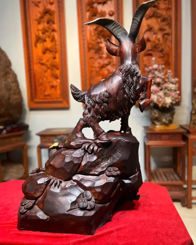 nhat-duong-go-G5593-1 Tượng Nhất Dương Gỗ Trắc Liền Khối G5593