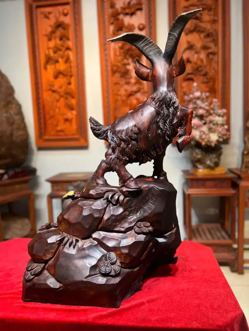nhat-duong-go-G5593-1 Tượng Nhất Dương Gỗ Trắc Liền Khối G5593