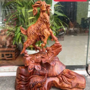 nhat-duong-go-G5914-1 Tượng Nhất Dương Gỗ Sưa Vân Tím Đẹp G5914