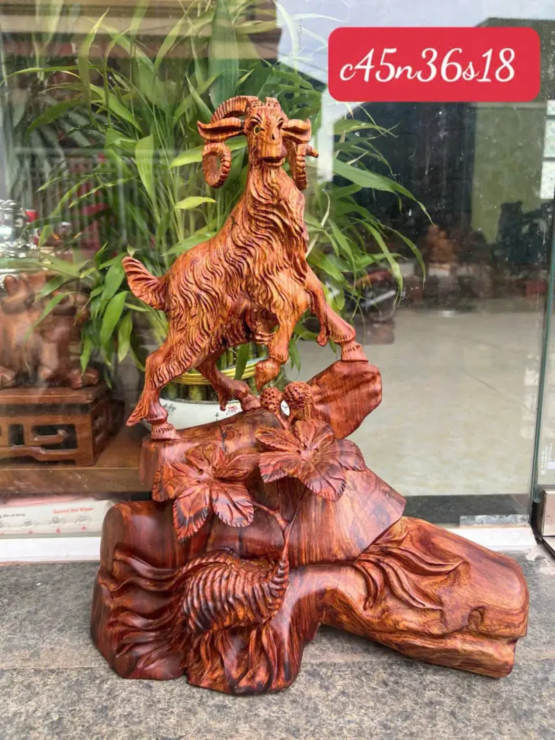 nhat-duong-go-G5914-1 Tượng Nhất Dương Gỗ Sưa Vân Tím Đẹp G5914