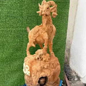 nhat-duong-go-ngoc-am-G5694-3 Tượng Nhất Dương Gỗ Ngọc Am Liền Khối G5694